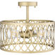Arelyn 1 Light 13 inch Painted Modern Gold Indoor Semi-Flush Ceiling Light